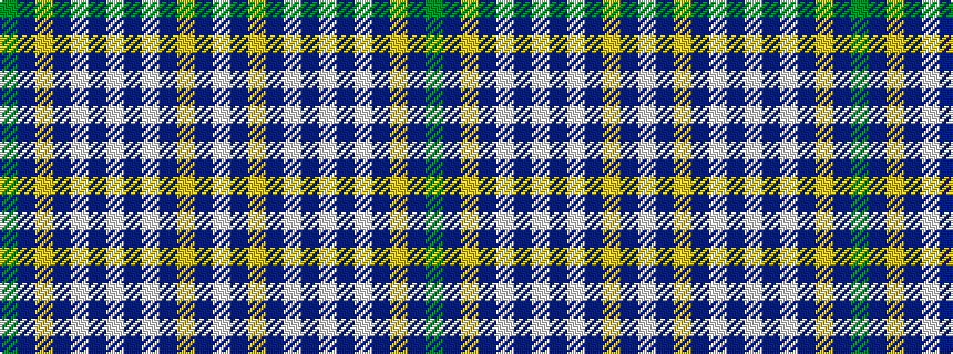 idealised woven sample of pattern GBYBWBWBWBYBW
