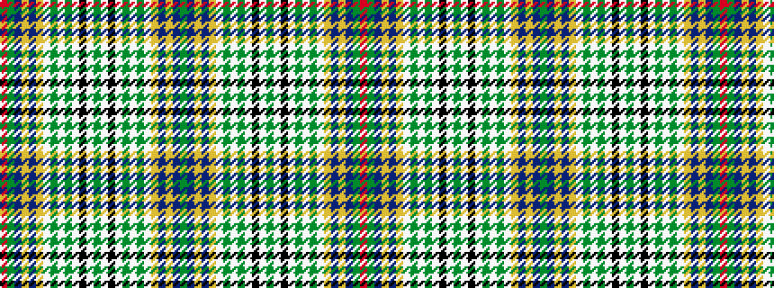 idealised woven sample of pattern GBYBYWGWGWKWGWKWGWGWYBYBGR