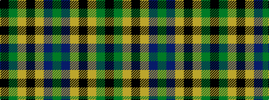 idealised woven sample of pattern GBYKYGK