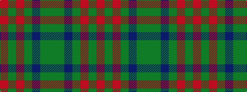 idealised woven sample of pattern GGBGRGR