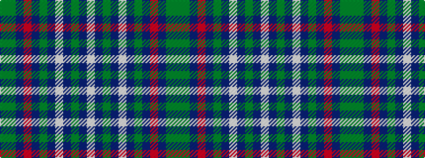 idealised woven sample of pattern GGBRBGBWBGBW