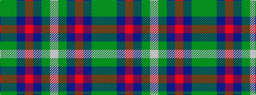 idealised woven sample of pattern GGBRBGW