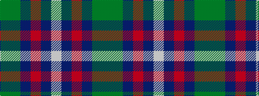 idealised woven sample of pattern GGBRBW