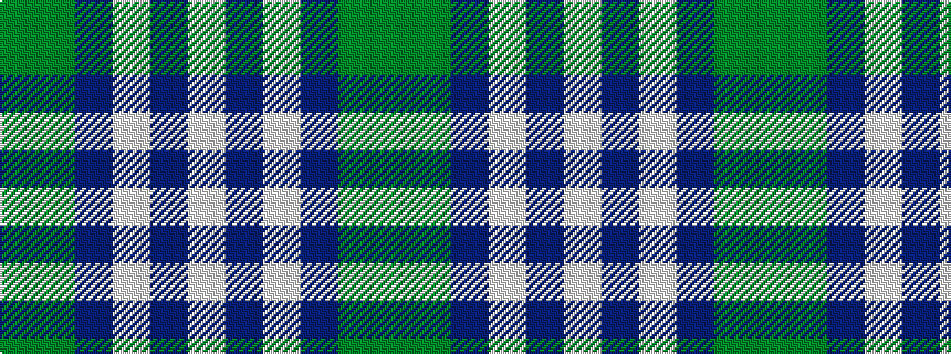 idealised woven sample of pattern GGBWBW