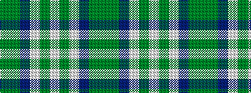idealised woven sample of pattern GGBWGW