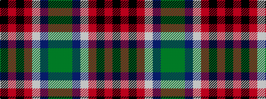 idealised woven sample of pattern GGBWRKRK