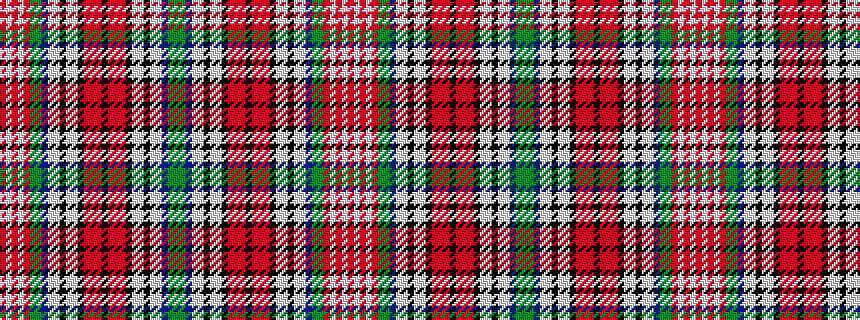 idealised woven sample of pattern GGBWWKWWKRRRKRRRKWWKWWBGGRWRWR