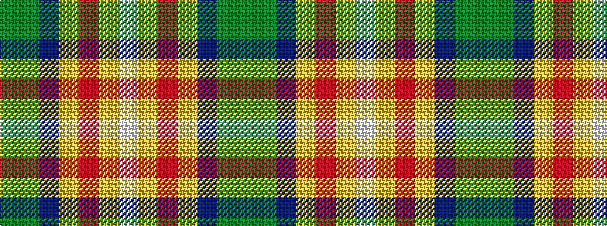 idealised woven sample of pattern GGBYRYW