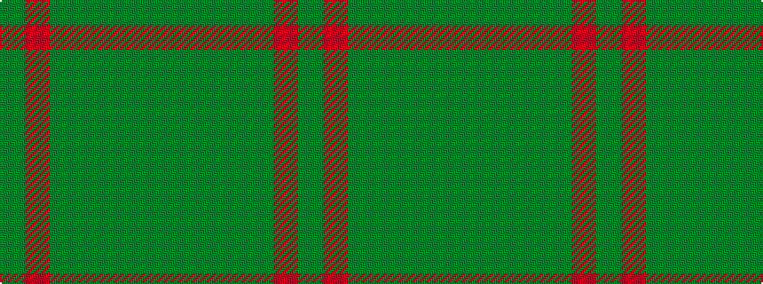 idealised woven sample of pattern GGGGGRG