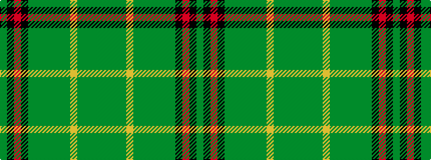 idealised woven sample of pattern GGGGYGGGGGGKRKG