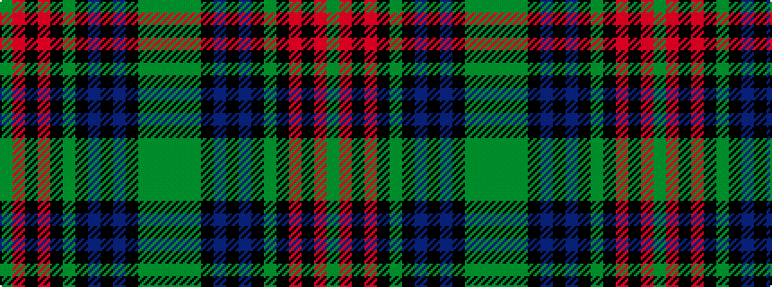 idealised woven sample of pattern GGGKBKBKGKRKRG