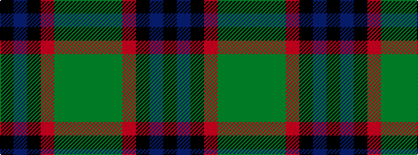 idealised woven sample of pattern GGGRKBK