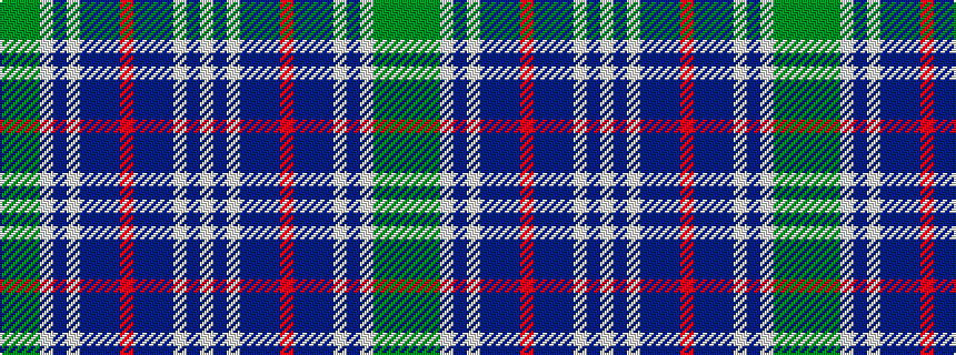 idealised woven sample of pattern GGGWBWBBBRBBBWBW