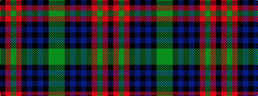idealised woven sample of pattern GGKBKBKRGRK
