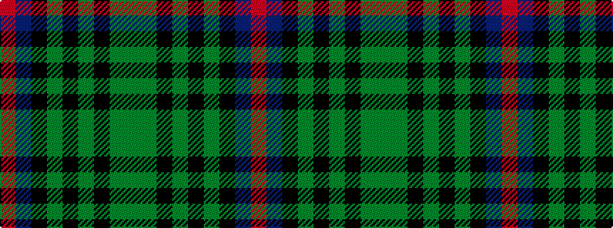 idealised woven sample of pattern GGKGKGKBR