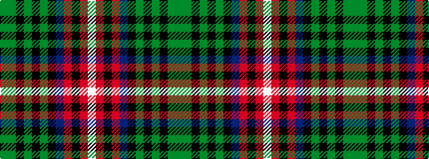 idealised woven sample of pattern GGKGKGKBRKRW