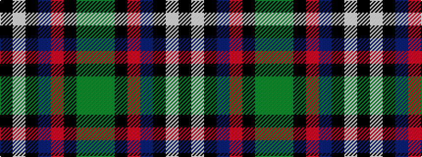 idealised woven sample of pattern GGKRBKWK