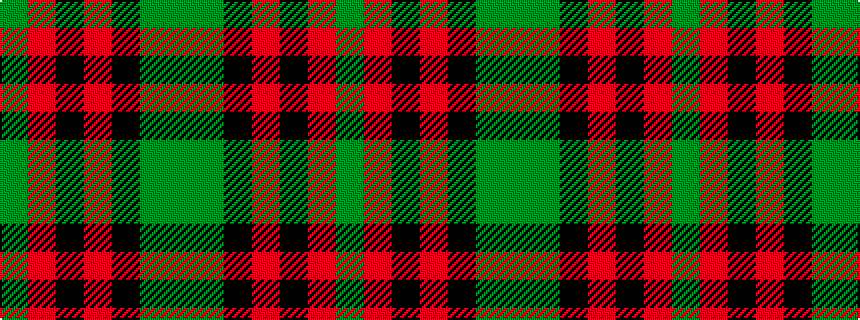 idealised woven sample of pattern GGKRKRG
