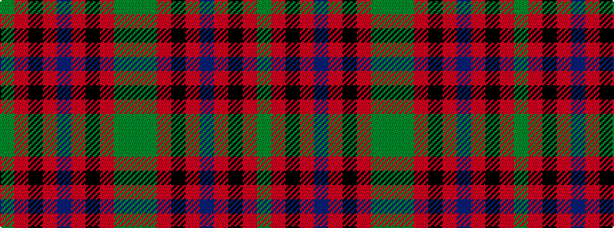 idealised woven sample of pattern GGRKRBRKRG
