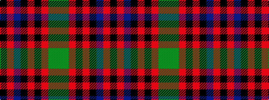 idealised woven sample of pattern GGRKRKBRK