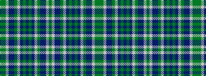 idealised woven sample of pattern GGWBBGWBGBGBWGBBWG