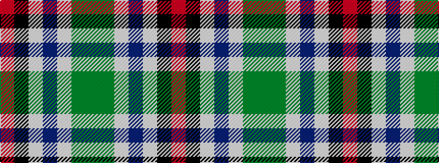 idealised woven sample of pattern GGWBWKR