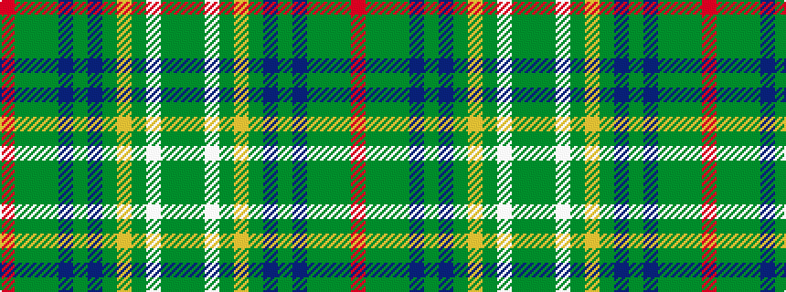 idealised woven sample of pattern GGWGYGBGBGGGR