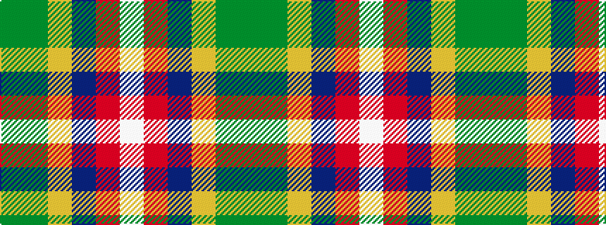 idealised woven sample of pattern GGYBRW