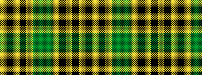 idealised woven sample of pattern GGYKYKY