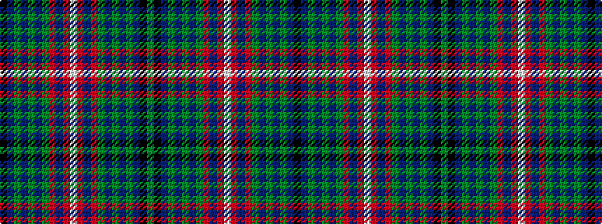 idealised woven sample of pattern GKBGBGBGRBRWRBRGBGBGBK