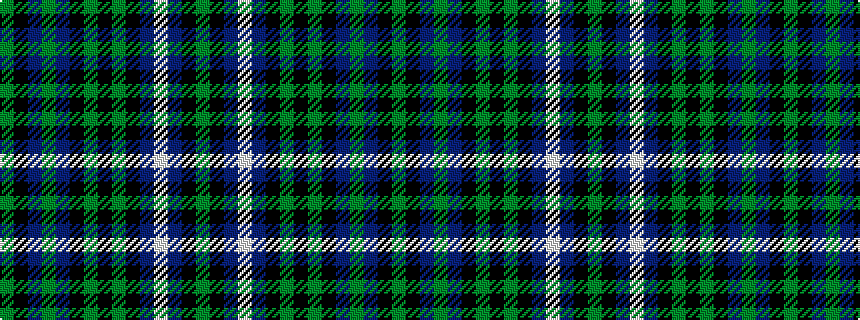 idealised woven sample of pattern GKBGBKGKGKBWBKG