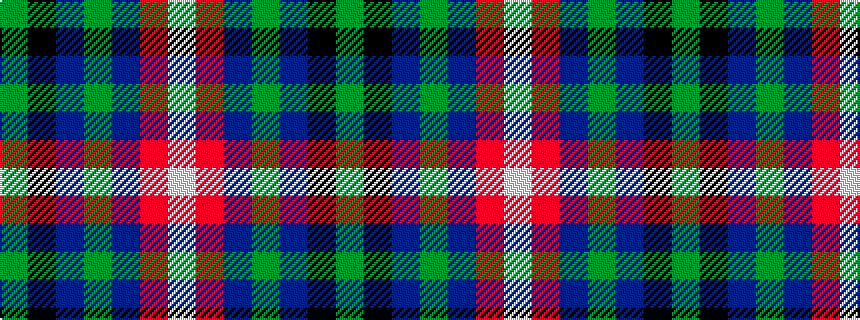 idealised woven sample of pattern GKBGBRW