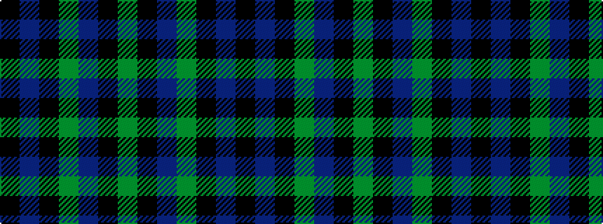 idealised woven sample of pattern GKBGKBK