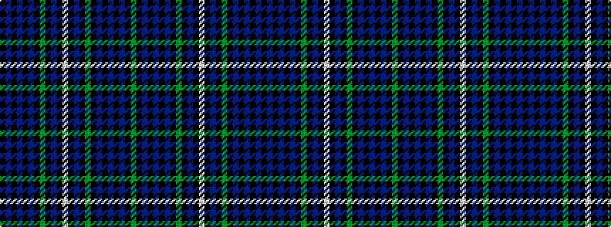 idealised woven sample of pattern GKBKBKBKGKBKWKBKGKBKBKBK