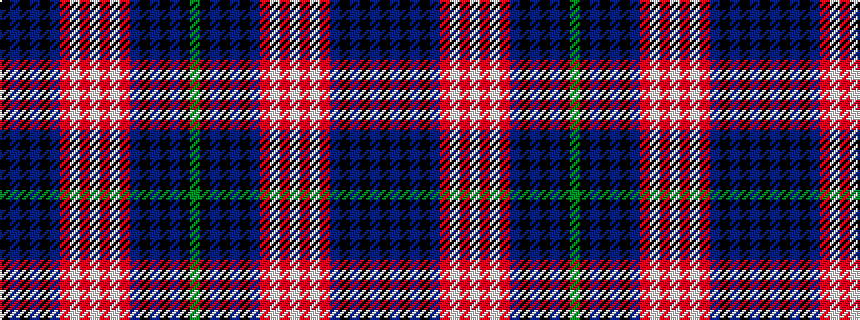 idealised woven sample of pattern GKBKBKBRWRWRWRBKBKBK