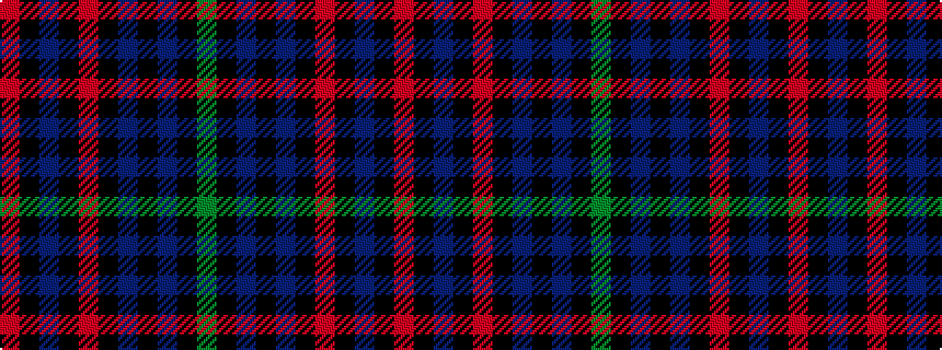 idealised woven sample of pattern GKBKBKRKBKR