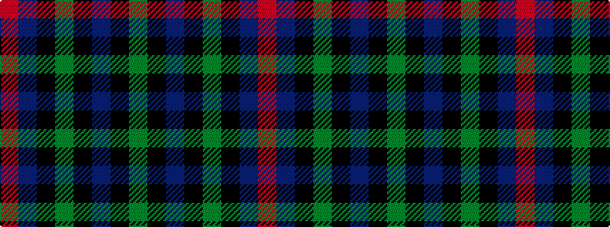 idealised woven sample of pattern GKBKGKBR