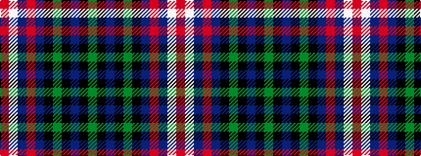 idealised woven sample of pattern GKBKGKBRBWR