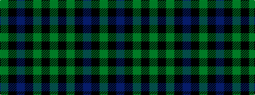 idealised woven sample of pattern GKBKGKG