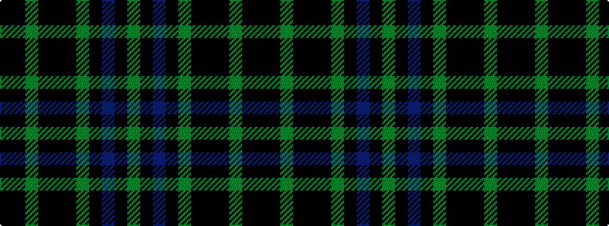 idealised woven sample of pattern GKBKGKKKGKK