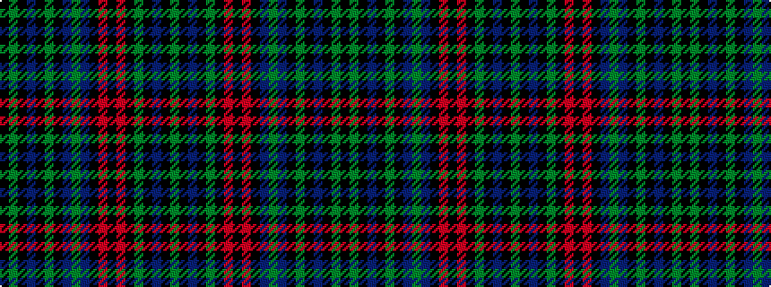 idealised woven sample of pattern GKBKGKRKRKBGBKGKBKGK