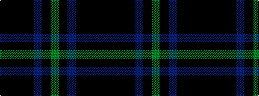 idealised woven sample of pattern GKBKKKK