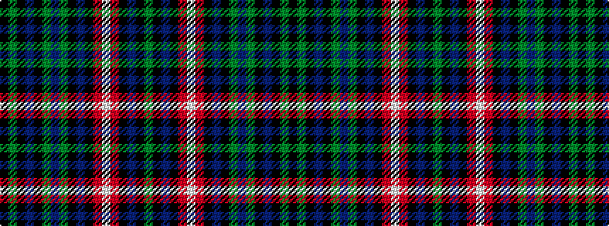 idealised woven sample of pattern GKBKRWRKBKGBGKBKGK