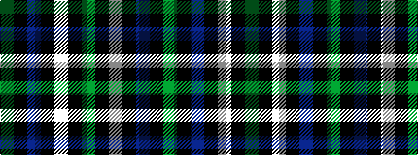 idealised woven sample of pattern GKBKWKG
