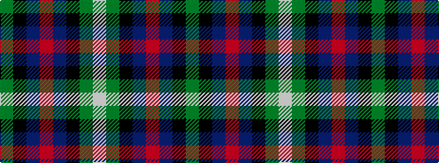 idealised woven sample of pattern GKBRBKGW