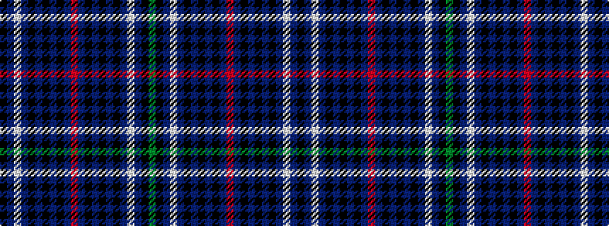 idealised woven sample of pattern GKBWBKBKBKBRBKBKBKBWBK