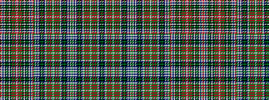 idealised woven sample of pattern GKBWGRGRGWGRGRGWBKGKBWBWGWBWBKGKBWGRGRGWGRGRGWBKGKBWBWGRWBWKGKWKGRGRWRGRGKWKGKWBWR