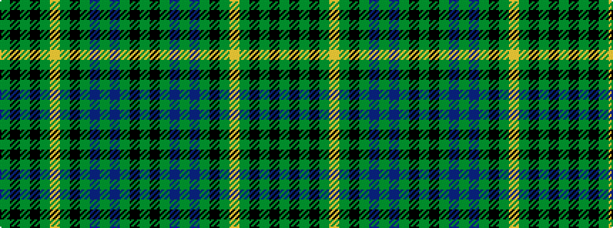 idealised woven sample of pattern GKGBGBGKGYGKGKG