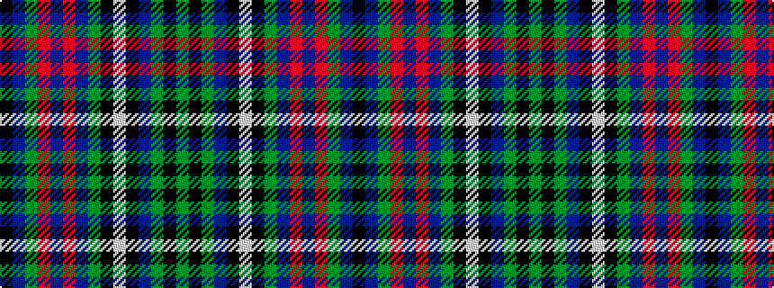 idealised woven sample of pattern GKGBKWKGBRBRGBK