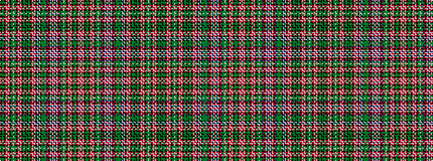 idealised woven sample of pattern GKGGKRWRWRKGGWGGKRWRWRKGGKGKGGKRWRWRKWBWKGGGGGBRKRWBWRWBWRKRBGGWGGKRWRWRKGGGKRWRW